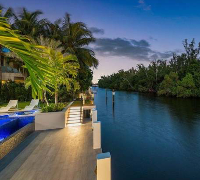 Waterfront dock with electrical service and lighting by Mark 1 Electric